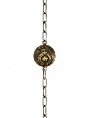 Maple Leaf Crown Button Silver Bracelet | Dream Weaver Canada